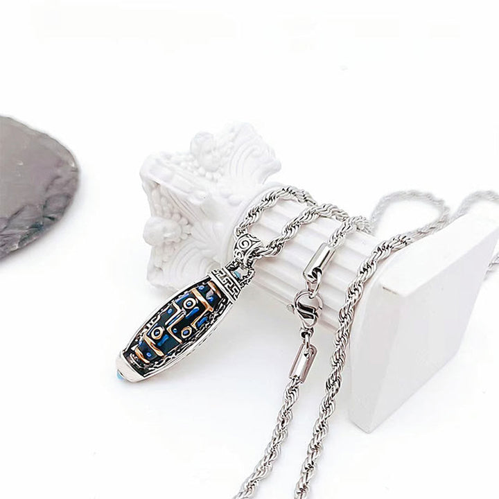 Kette Dzi-Auge drehbar Tibet – Frieden