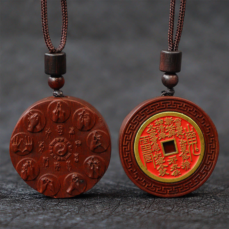 Anhänger Doppelseite Feng Shui Münze Kette