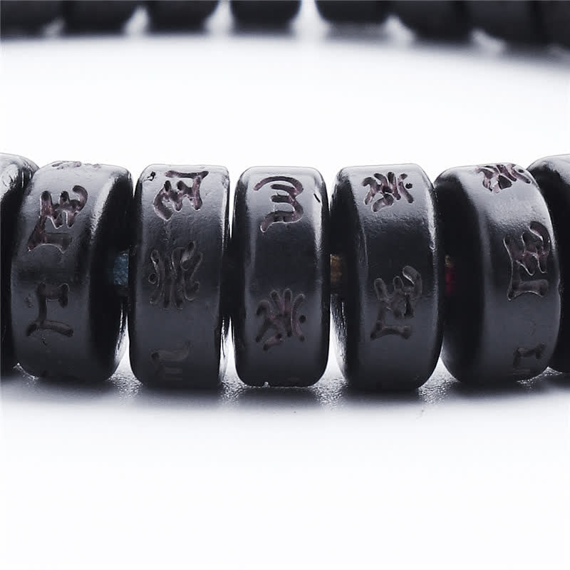 Armband Kokosnuss Perlen "Om Mani Padme Hum" Mantra