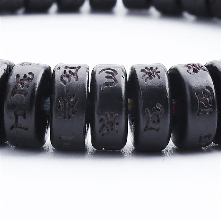 Armband Kokosnuss Perlen "Om Mani Padme Hum" Mantra
