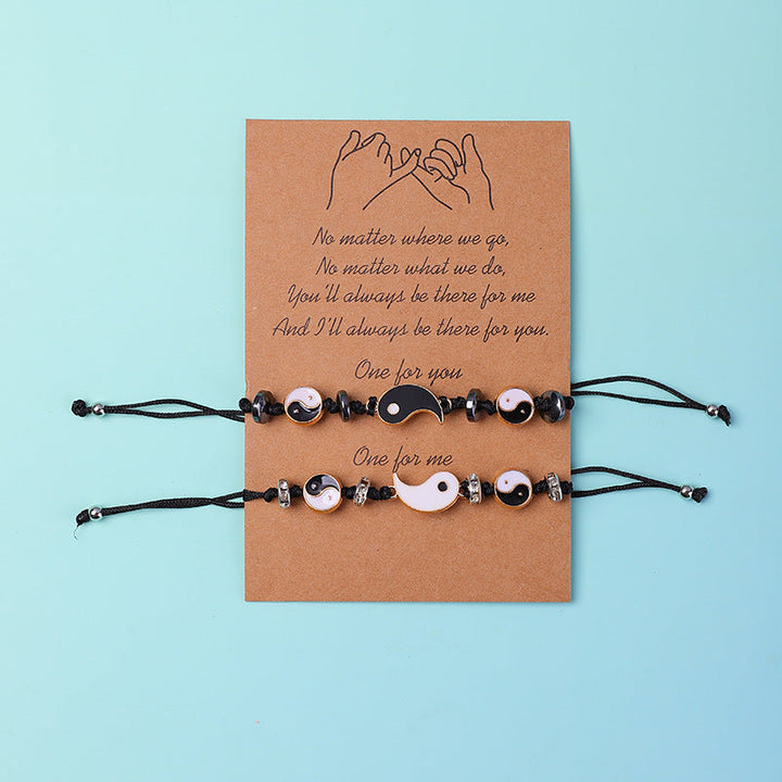 Partnerarmband Yin Yang Hämatit 2er Set