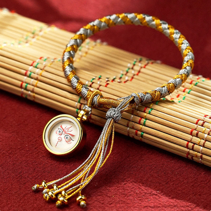 Armband Drachen mit Glück Wohlstand Energie goldenem Seil Anhänger