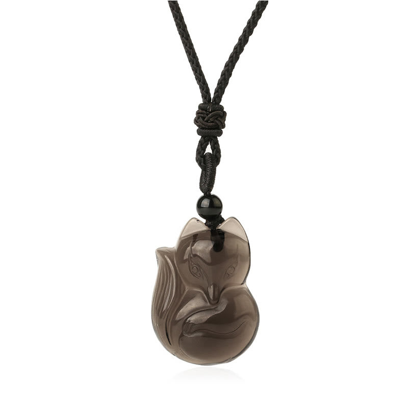 Kette Obsidian Tigerauge Fuchs – Bild 10 – Kette Obsidian Tigerauge Fuchs Anhänger schwarzer Naturstein Halsschmuck