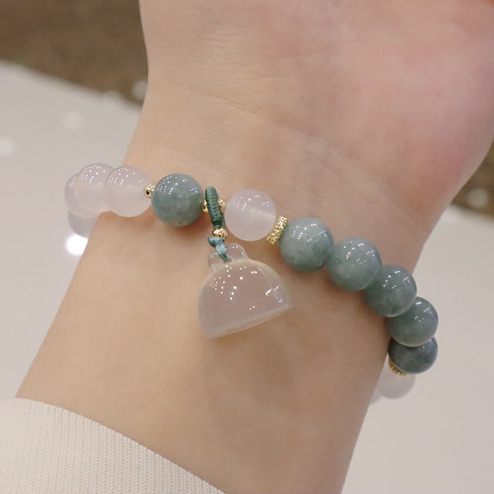 Armband Achat Jade Lotus – Schutz & Frieden
