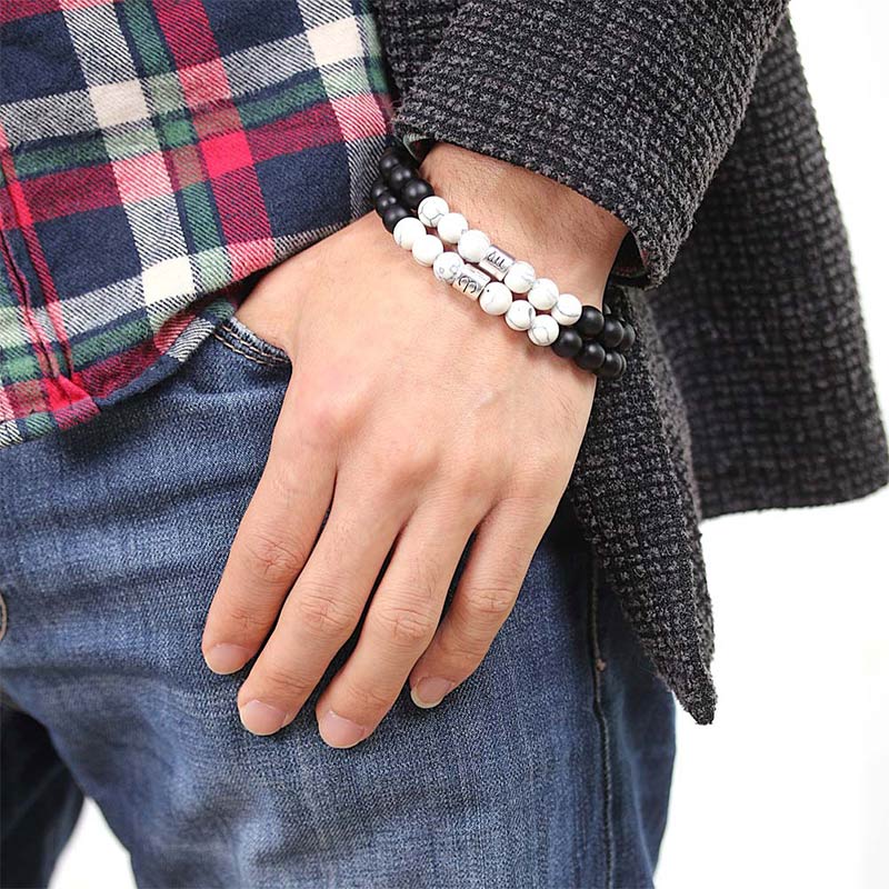 Armband Sternzeichen Weißer Türkis - Reichtum & Glück