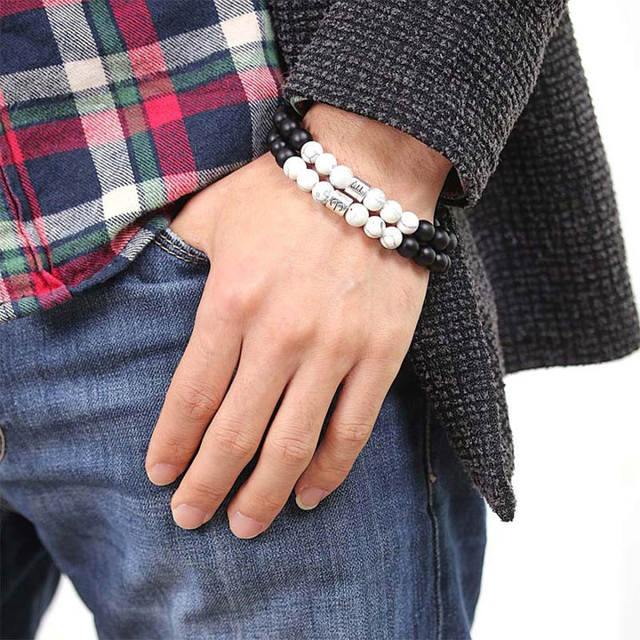 Armband Sternzeichen Weißer Türkis - Reichtum & Glück