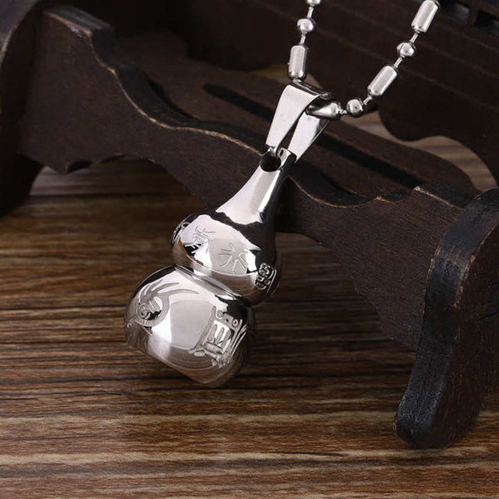 Kette Titanium Yin Yang Tibet Harmonie Kürbis Silber