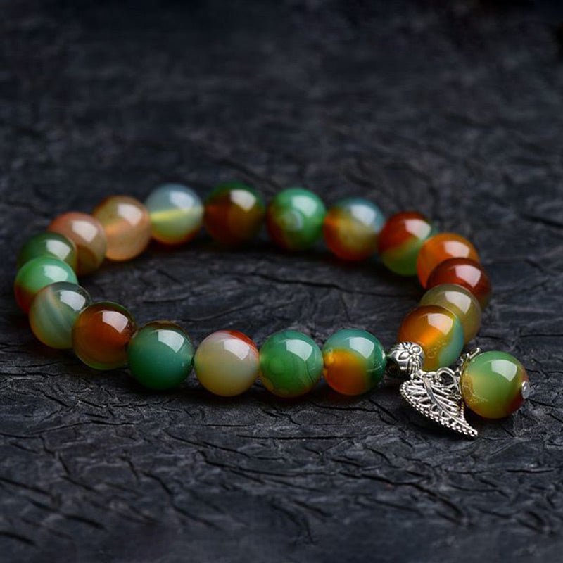 Armband Grüner Achat Tibet Heilung