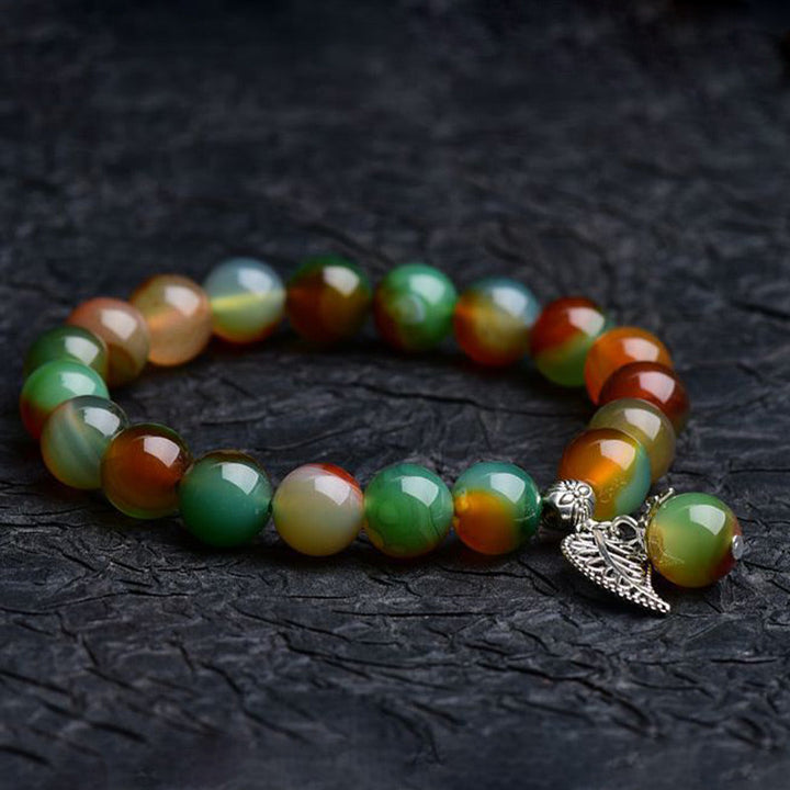 Armband Grüner Achat Tibet Heilung