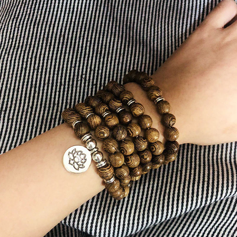 Mala Blitzholz Tibet Lotus