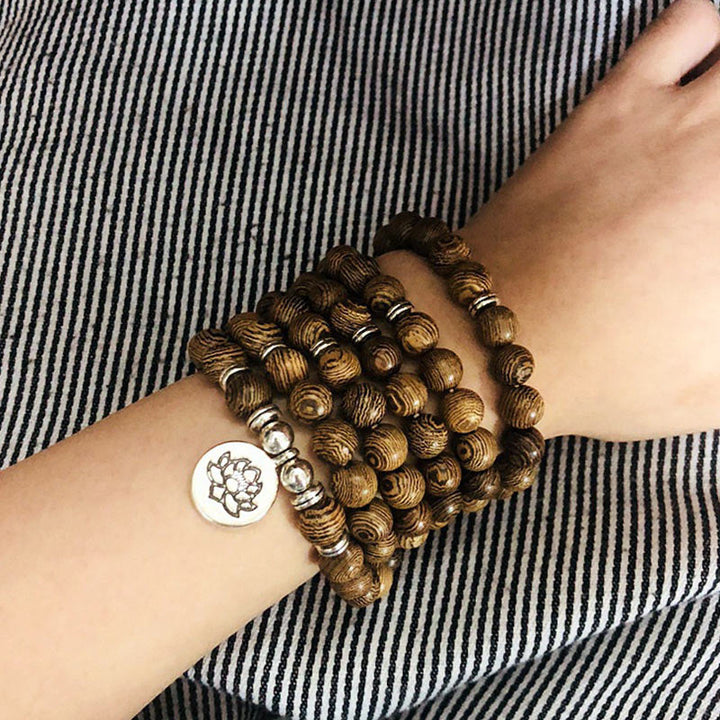 Mala Blitzholz Tibet Lotus