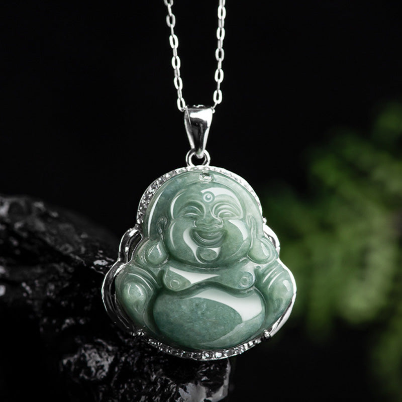 Jade Lachender Buddha – Wohlstand & Gelassenheit – Bild 8 – Jade Lachender Buddha Anhänger Silberkette Wohlstand Gelassenheit Glück