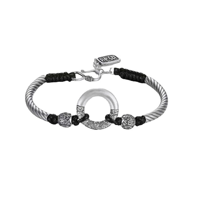Armband 925 Silber Kupfer Fu-Zeichen – Frieden & Glück