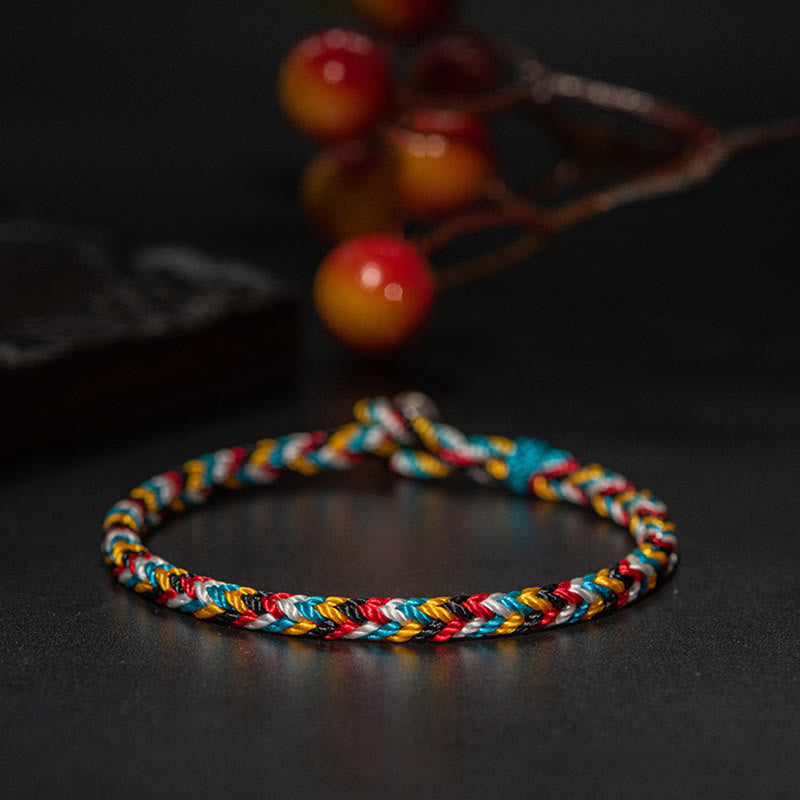 Armband Tibet Fünf Farben Schnur "Schutz"
