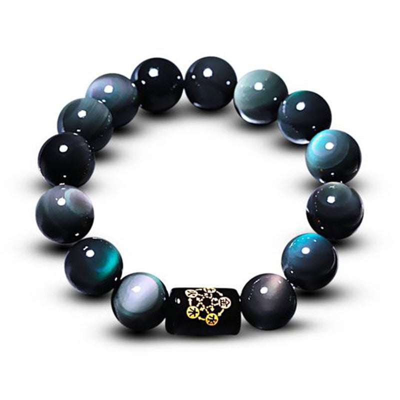 Armband Regenbogen Obsidian Schutz Wandel