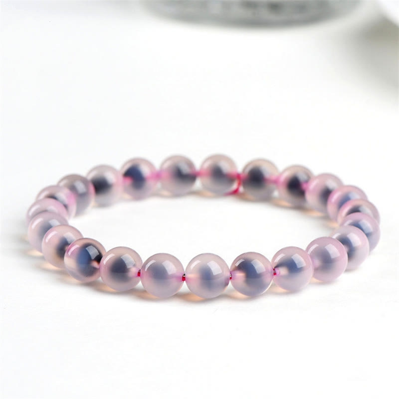 Armband Achat Stärke Harmonie lila Naturstein elastisch glänzend