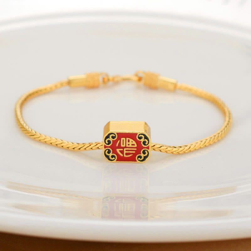 Armband Om Mani Padme Hum – 18K Gold, Glücks-Mantra & Ruhe