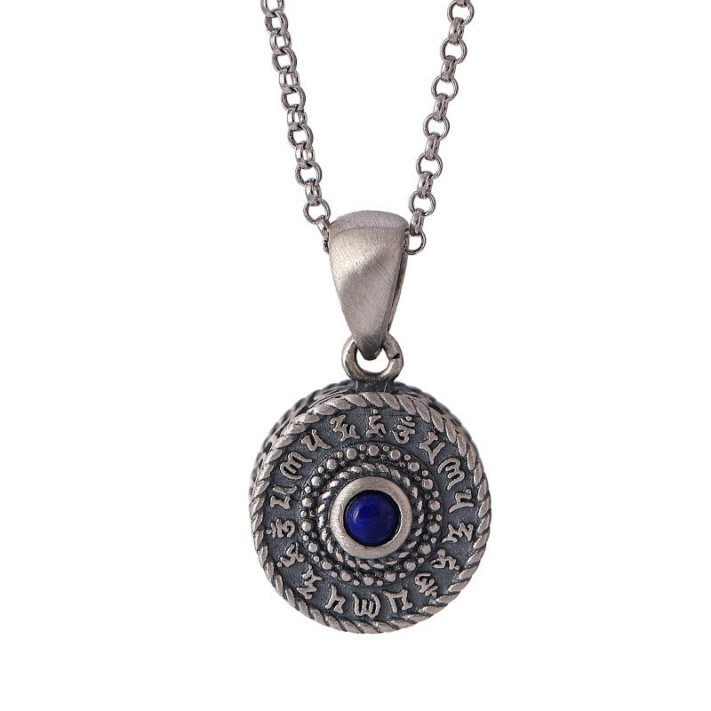Kette Lapislazuli Edelstein Sterlingsilber Tierkreiszeichen Anhänger