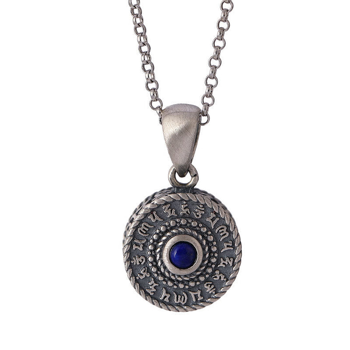 Kette Lapislazuli Edelstein Sterlingsilber Tierkreiszeichen Anhänger