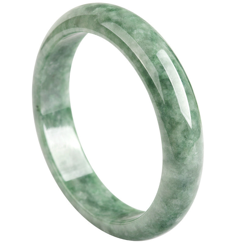 Jade Armband grüner Naturstein poliert Glück Wohlstand Balance elegant