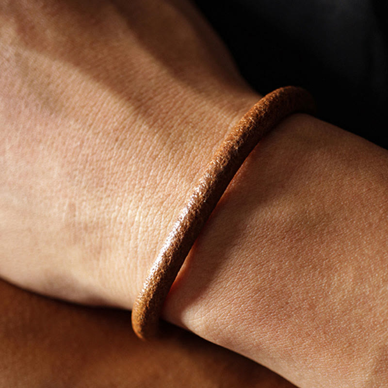 Kupfer Magnetisch Armband Glück Heilung am Handgelenk getragen braun