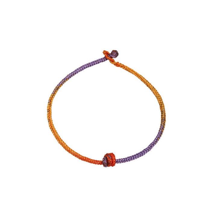 Armband Bunt Lila Gold Rot elastisches Seilarmband mit Perlen.