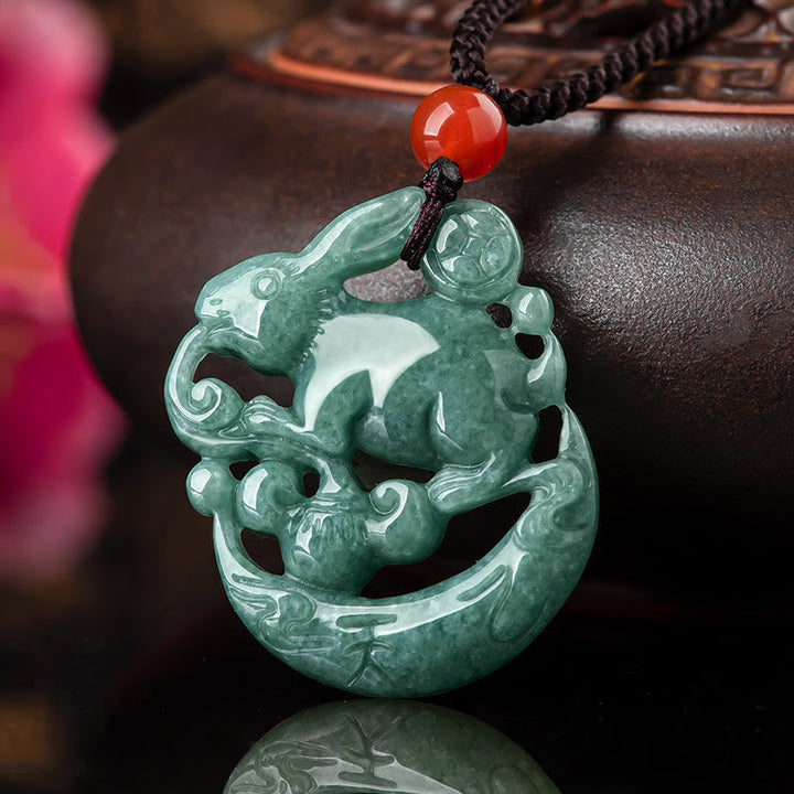 Kette Jade Kaninchen-Mond | Zen Spirit