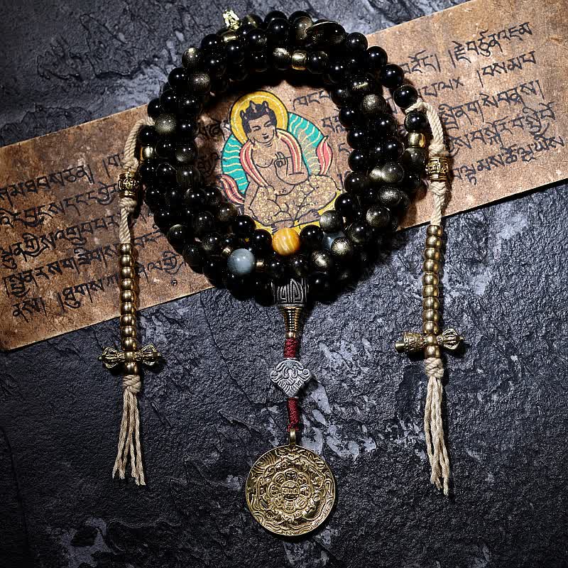 Mala Tigerauge Obsidian – Wohlstand – Bild 21