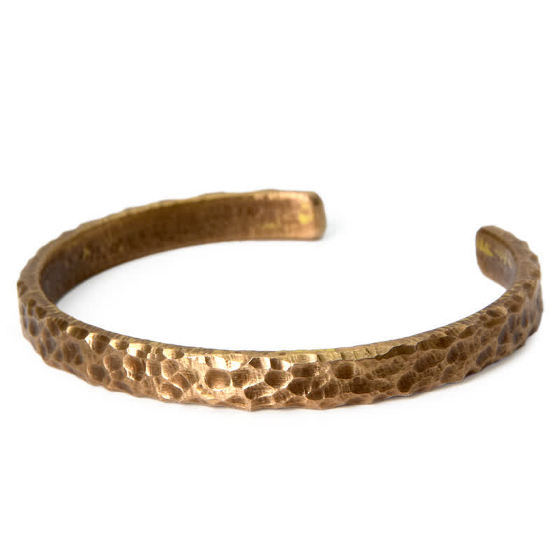 Gehämmertes Kupfer Armband Wohlstand massiv handgefertigt glänzend