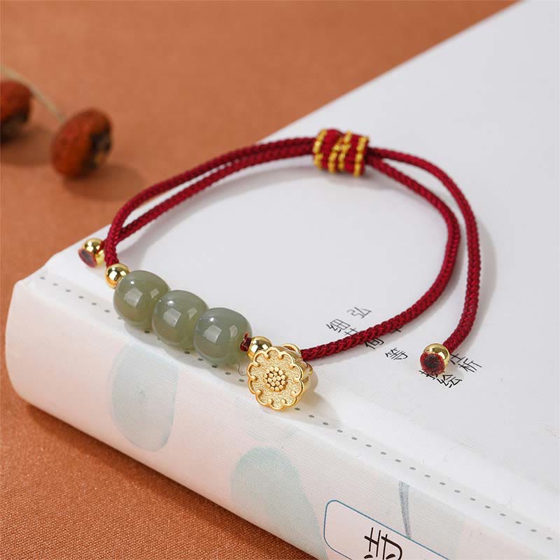 Armband Jade Lotus – Glück & Wohlstand & Energie – Bild 2