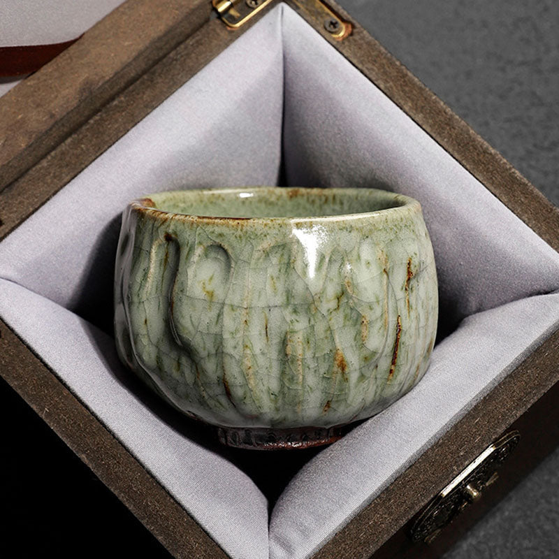 Teetasse Eisriss Jianzhan Keramik Kung Fu Groß mit Geschenkbox