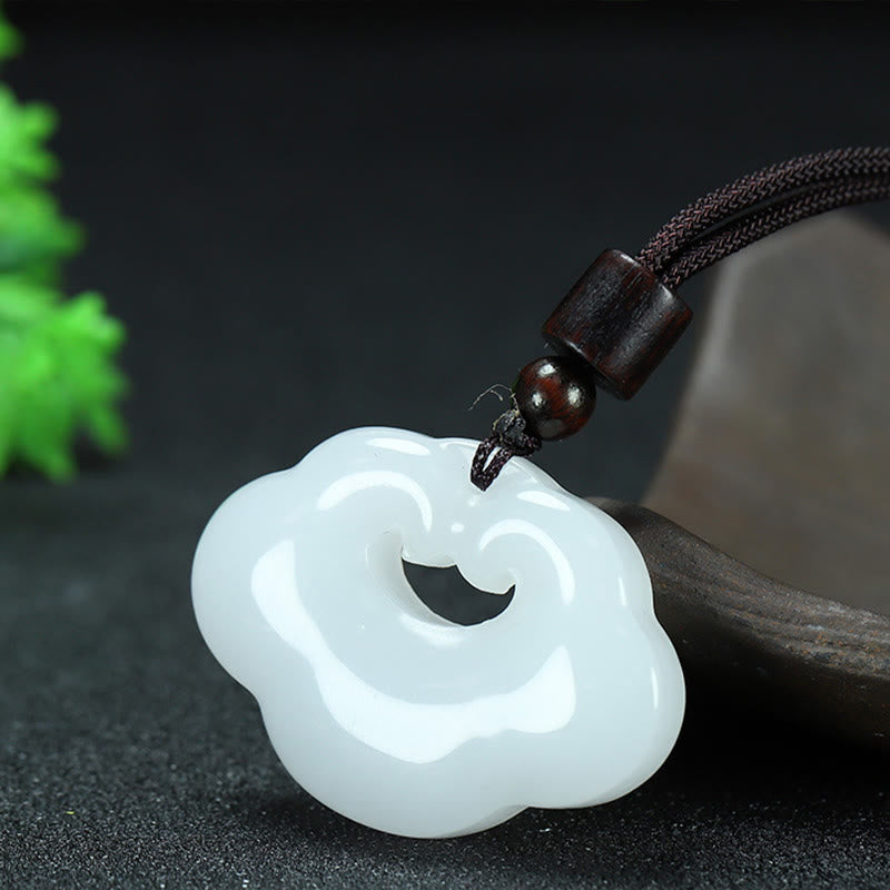 Jade Anhänger Kette Wohlstand Glück Natur