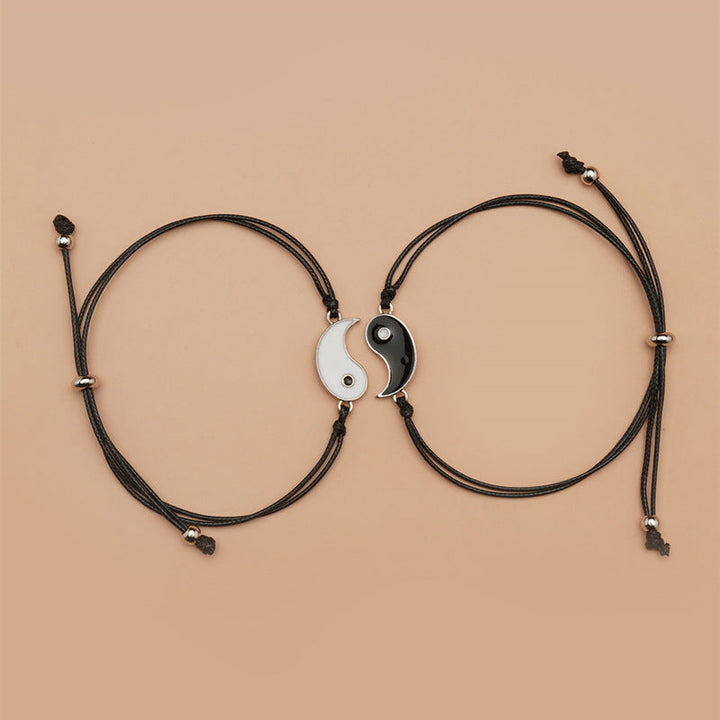Partnerarmband Yin Yang Hämatit 2er Set