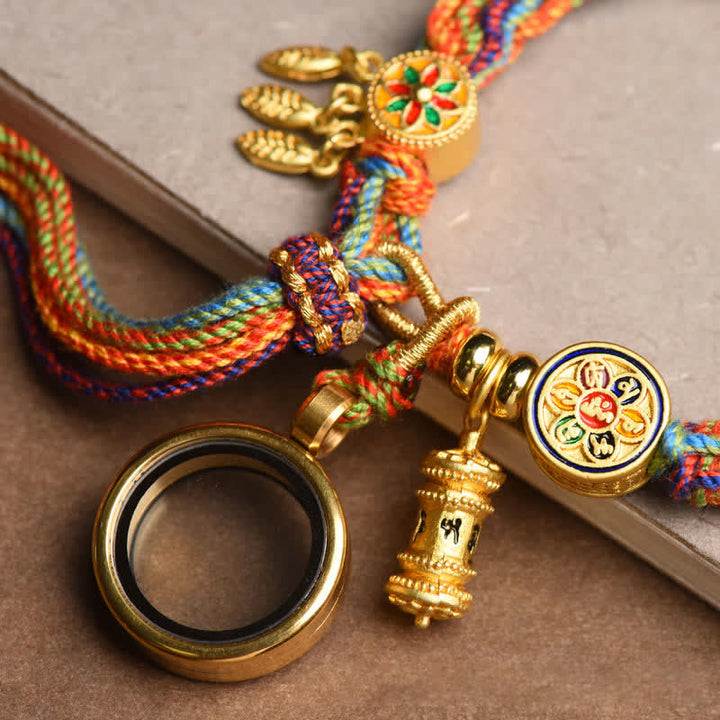 Armband Om Mani Padme Hum - Reinkarnation & Glücksknoten