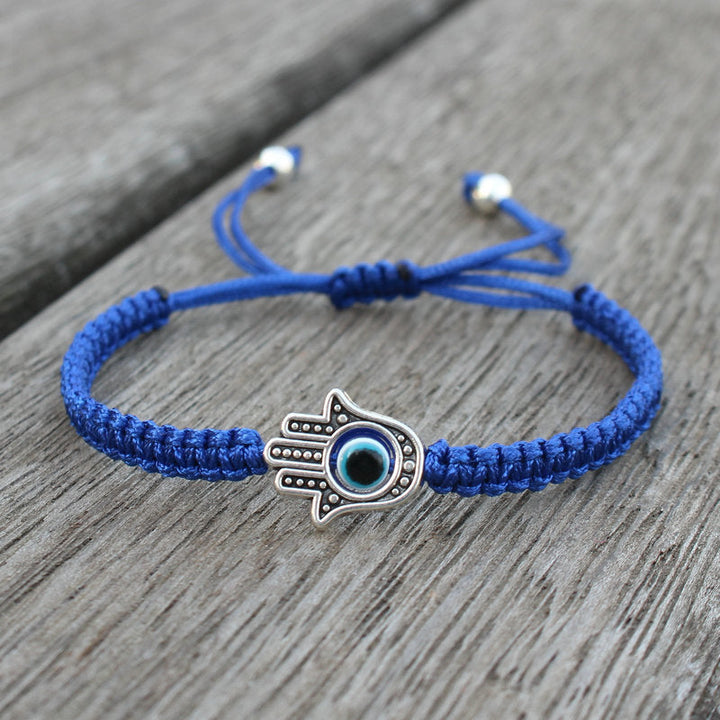 Schutzarmband Hamsa Symbol Evil Eye Schnur