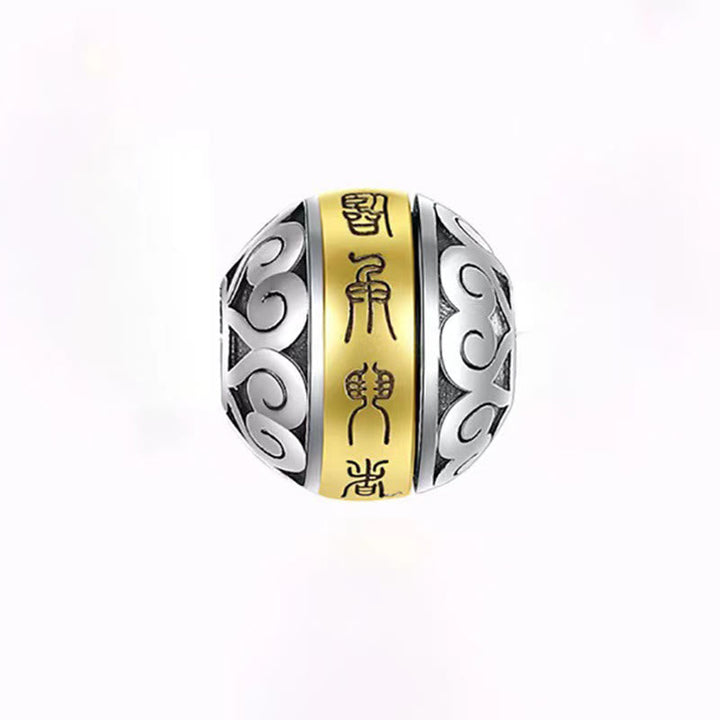 Kette Stein Neun-Zeichen-Mantra – Harmonie & Fokus – Bild 5 – Kette Stein Neun-Zeichen-Mantra silberfarben goldfarben verziert Harmonie