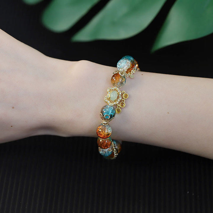 Armband Bunt Liuli Glas Perle Chinesisch – Glück am Handgelenk getragen elegant