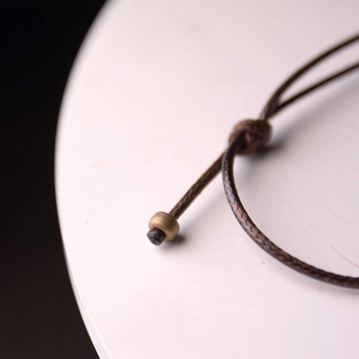 Anhänger Ebenholz Zen Kreis Kette Natur Holz Schmuck