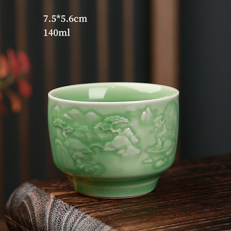 Japanische Teetasse Berge Kiefer Keramik Kiefern