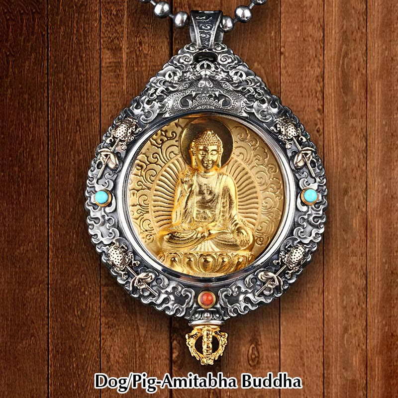 Anhänger Kette Tibetischer Jade Geburtsgott | Zen Spirit