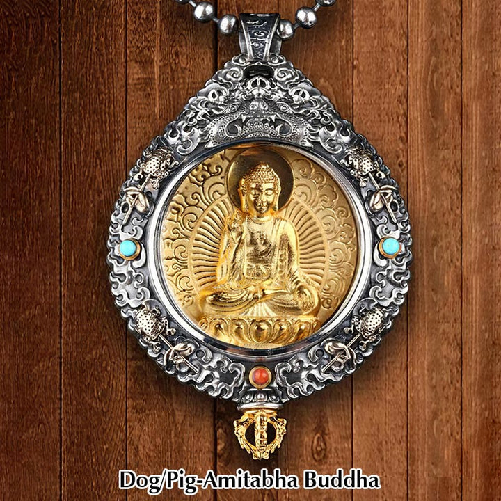 Anhänger Kette Tibetischer Jade Geburtsgott | Zen Spirit