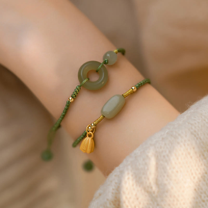 Armband Jade Lotus – Glück & Frieden