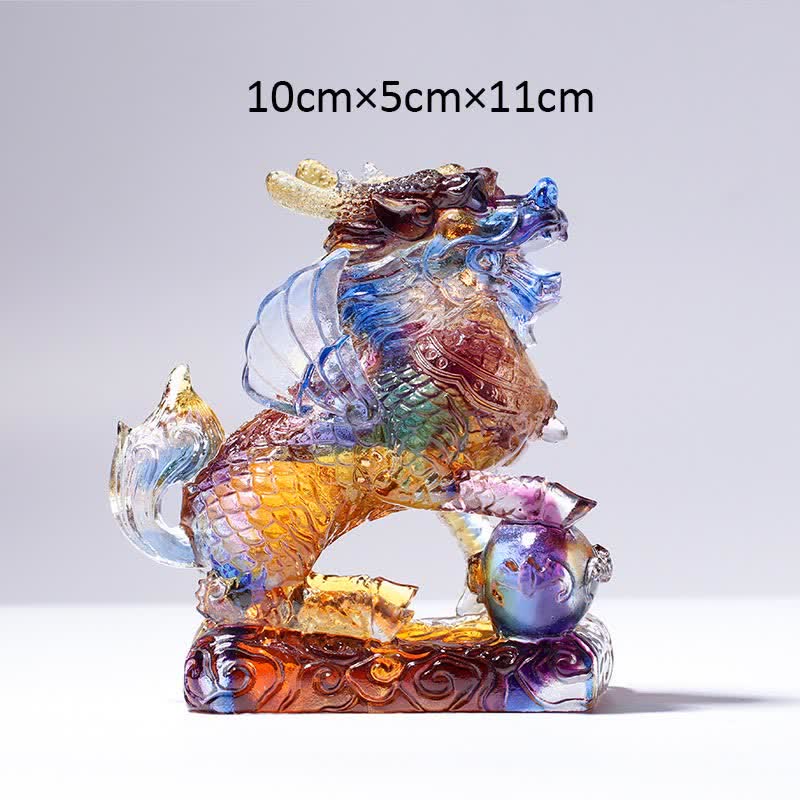 Feng Shui Deko Kirin Liuli Bunt / Kirin&Kugel