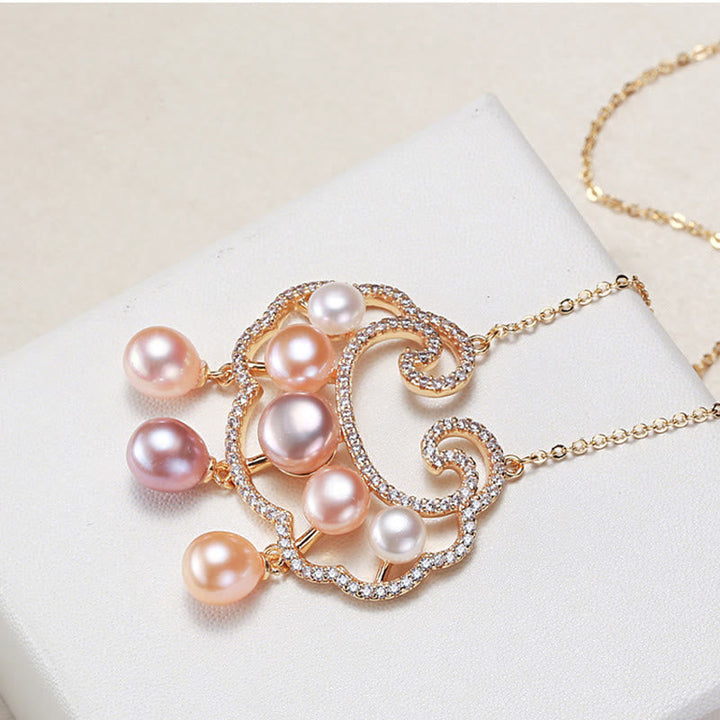 Perle Kette Kupfer Gold Harmonie