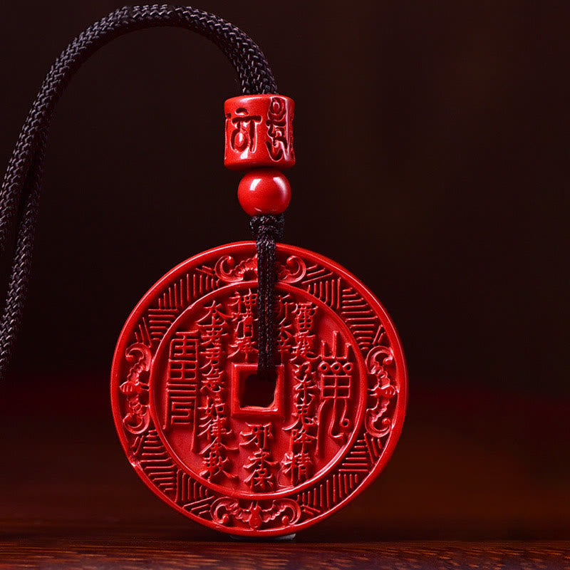 Zinnober Münze Kette Rot Segen