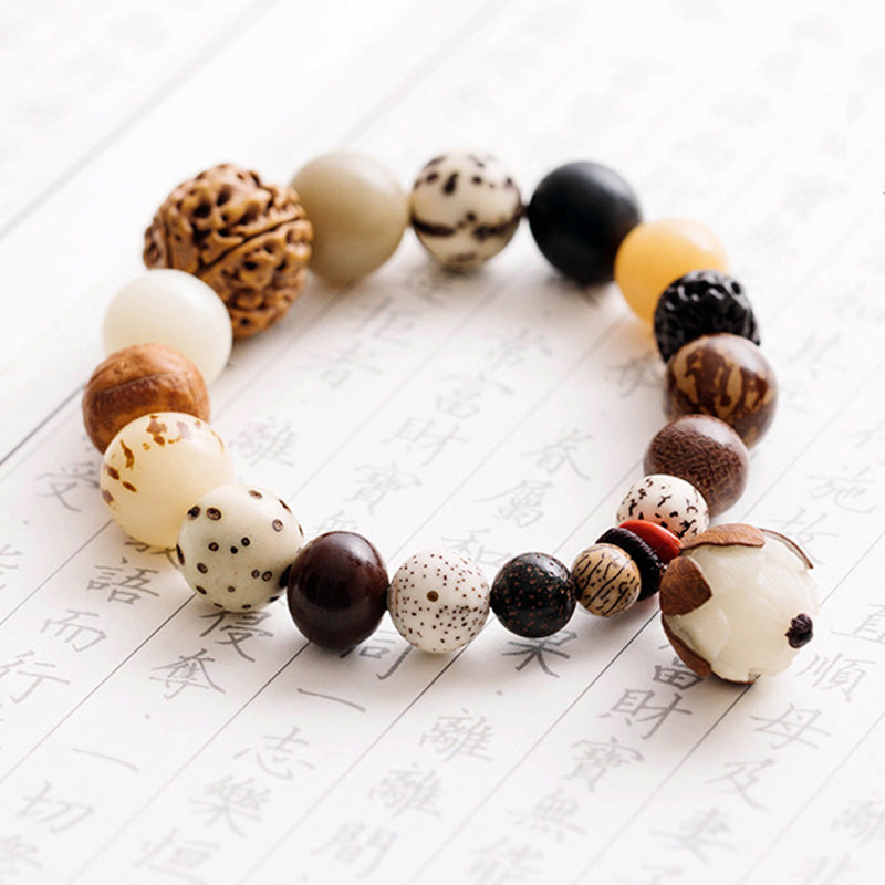 Armband Bodhi Lotus – Frieden mit natürlichen Perlen und Steinen