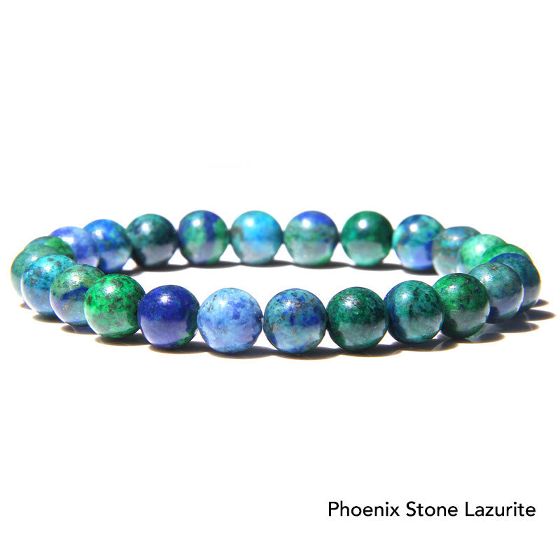 Armband Kristall Achat – Balance grüne blaue Perlen Naturstein elastisch