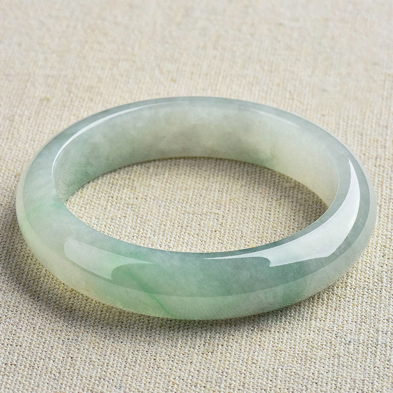 Jade Armband in Hellgrün, poliert, elegantes Glück & Heilung Armband.