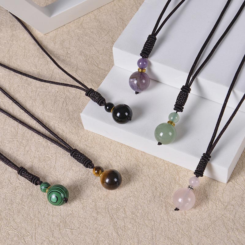 Kette Jade Harmonie – Frieden & Wohlstand – Bild 9 – Jade Harmonie Kette Naturstein Anhänger schwarzes Lederband Wohlstand