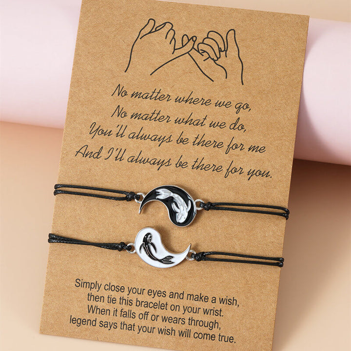 Partnerarmband Yin Yang Hämatit 2er Set